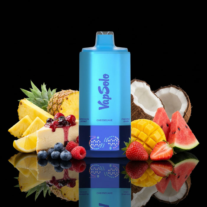 VapSolo 180K Sixer – Cheesecake & Pineapple Lemon & Blueberry Sour Raspberry & Strawberry Mango & Lemon Lime & Watermelon Coconut 2%