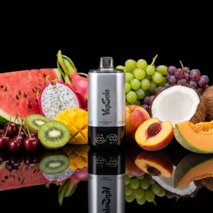 VapSolo 180K Sixer – Watermelon Cherry & Kiwi Passion Fruit Guava & Mango Peach & Pink Lemon & Coconut Melon & Sakura Grape