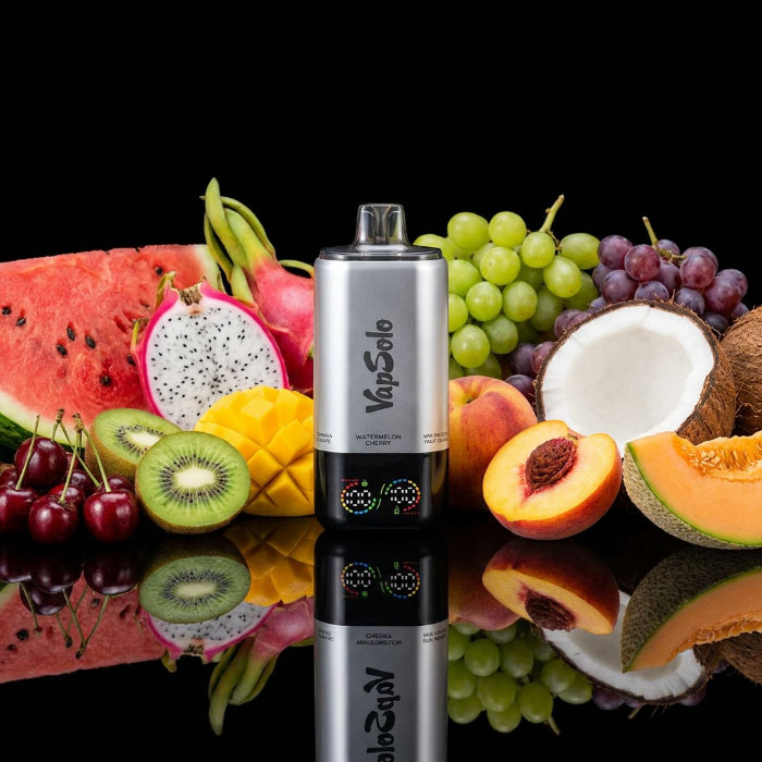 VapSolo 180K Sixer – Watermelon Cherry & Kiwi Passion Fruit Guava & Mango Peach & Pink Lemon & Coconut Melon & Sakura Grape