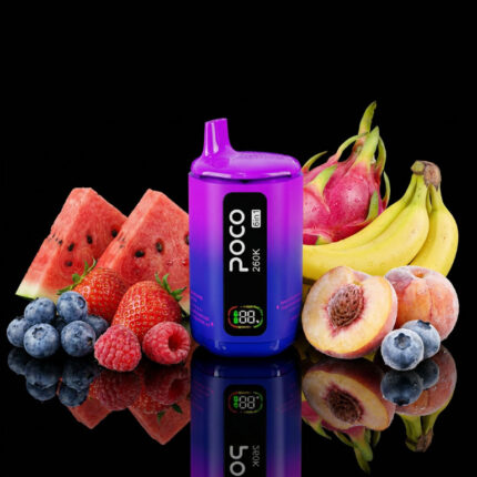 Poco 260K 6IN1 – Strawberry Banana & Strawberry Watermelon & Black Ice Dragon Fruit Stawberr & Peach Ice & Blueberry Ice & Blue Razz Lemonade 5%